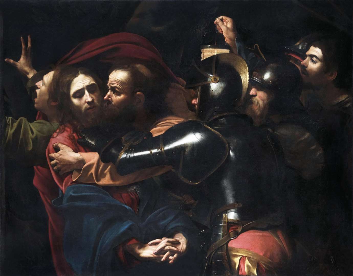 Caravaggio (Michelangelo Merisi da) (1571–1610), The Taking of Christ, 1602 – on indefinite loan to the National Gallery of Ireland from the Jesuit Community, Leeson St, Dublin, who acknowledge the kind generosity of the late Dr Marie Lea-Wilson, 1992 (National Gallery of Ireland)