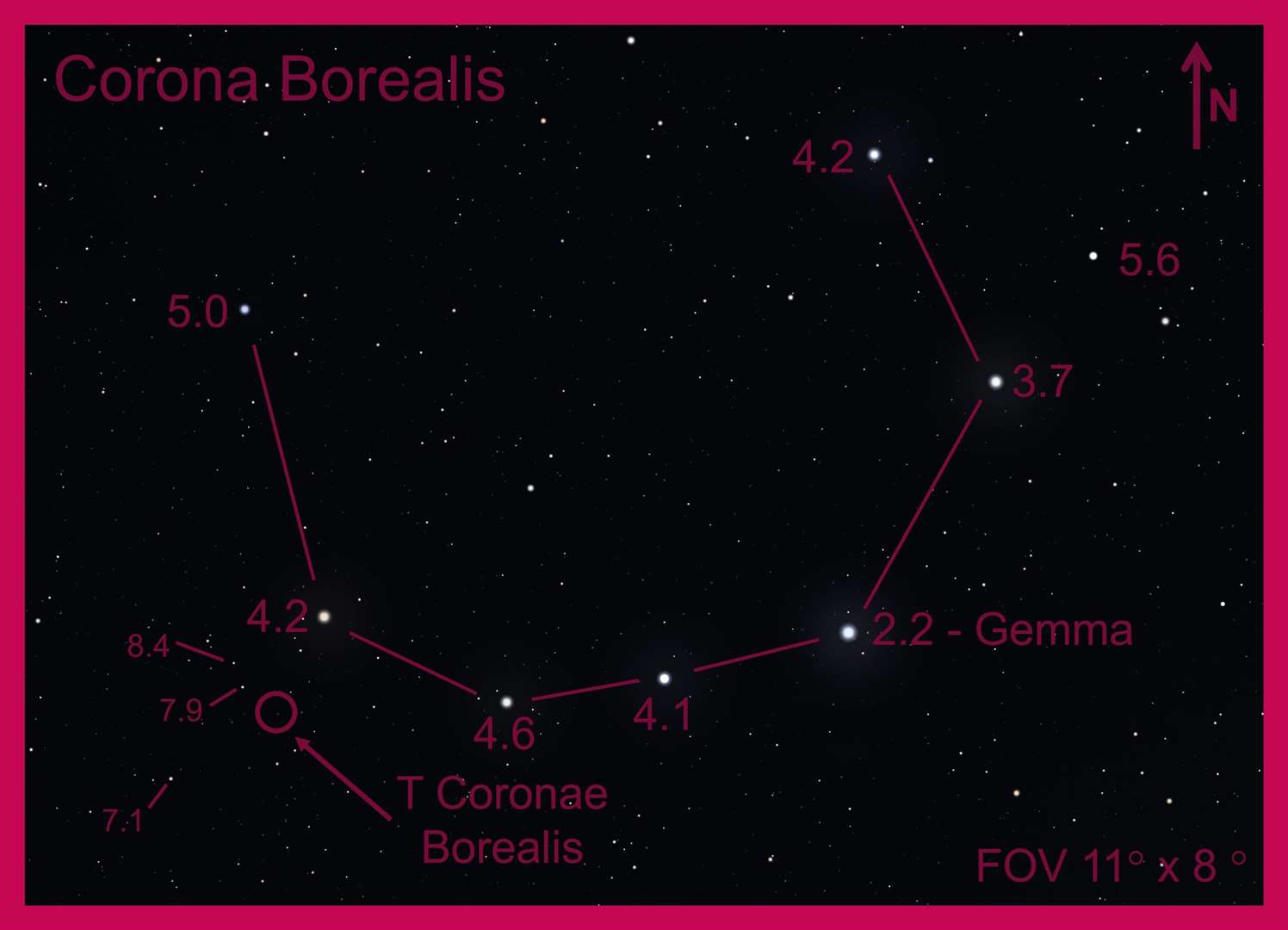 The Corona Borealis constellation in the night sky (Daniel Brown/Nottingham Trent University/PA)